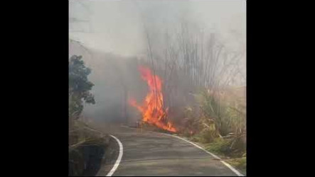 高雄內門區雜草燃燒約1公頃　消防陸空持續搶救