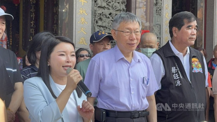 柯文哲雲林參拜多廟　介紹張嘉郡「未來新縣長」