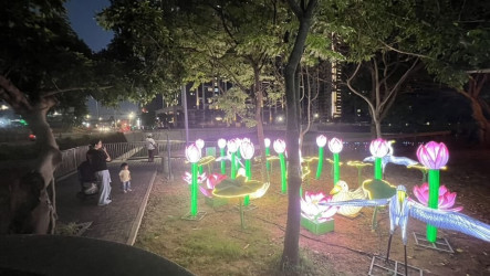 桃園燈會作品移置遭解讀駕鶴西歸　澄清是白鷺入畫