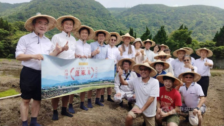 蓬萊米命名百年  台日農業專家陽明山插秧紀念