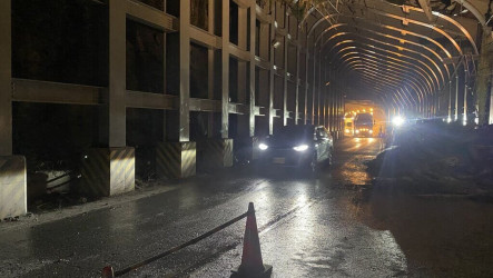 蘇花公路大清水明隧道落石坍方 單線雙向機動管制