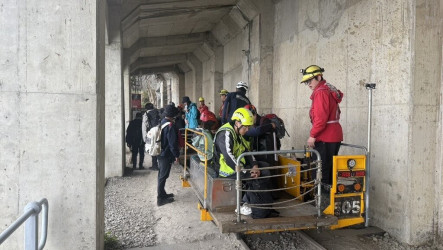 女登山客眠月線跌落邊坡  林鐵處出動台車及時救援
