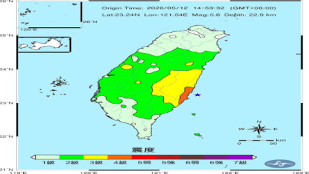 東部海域5.6地震全台有感　1週內防規模4以上餘震