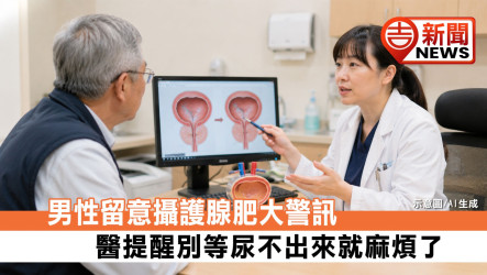男性留意攝護腺肥大警訊 醫提醒別等尿不出來就麻煩了