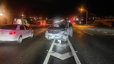 國1楊梅段3車追撞　7人受傷車流回堵