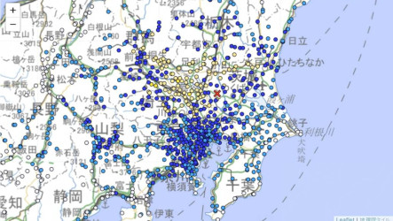 日本關東5.5地震  埼玉、群馬最大震度5弱