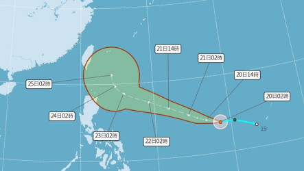 颱風米克拉凌晨生成 朝琉球南方海面移動