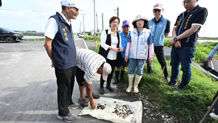 王惠美會勘彰化芳苑文蛤災損　爭取納現金救助