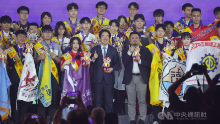全國技能競賽閉幕  賴總統盼選手成百工百業支柱