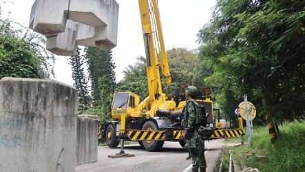 漢光演習金防部軍民整合　鋼刺蝟消波塊執行阻絕
