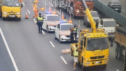 國3北向台中外埔段豬隻掉落車道　車流一度回堵2公里