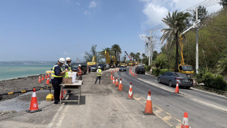 台26線石牛溪段路基塌陷　可望提早9/16全車道通行