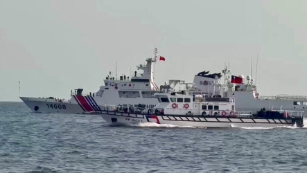 中國海警船2度侵擾金門水域　海巡巡防艇併航監控