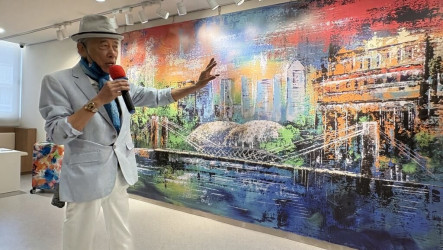 拖把果汁機都是創作工具　彭雄渾辦畫展「藝術無標準答案」