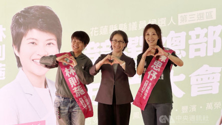 蕭副總統花蓮助選師徒3人同台  為綠議員參選人加油