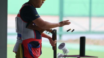 亞運不定向飛靶楊昆弼奪銀　暌違8年再登頒獎台