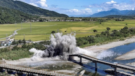 國軍花蓮明里大橋爆破作業　提升工兵部隊實作經驗