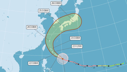 颱風薔琵最快深夜海警　北部山區10/23防大豪雨