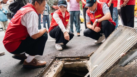 薔琵颱風逼近　高虹安視察竹市易淹水區防颱整備
