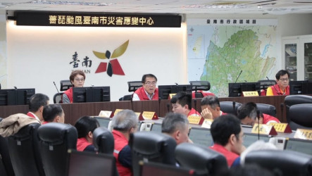 颱風薔琵逼近　台南市災害應變中心一級開設