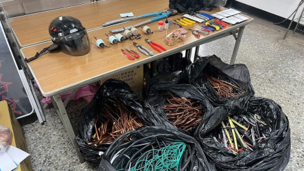 屏東警逮2慣竊　搜刮路燈電線害公所損失逾5萬元