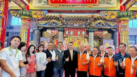 顯應祖師分靈百年迎總統贈匾　黃世杰揭匾盼強化地方建設