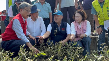 薔琵颱風重創雲林農產　陳駿季實地勘災了解受損