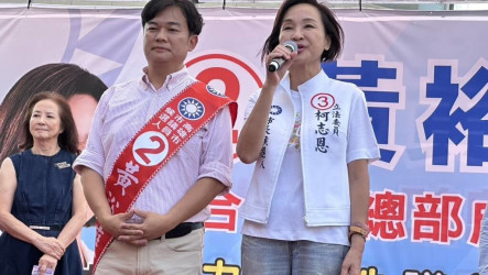 柯志恩、賴瑞隆趕場　柯延續辯論攻防肯定吳敦義建設