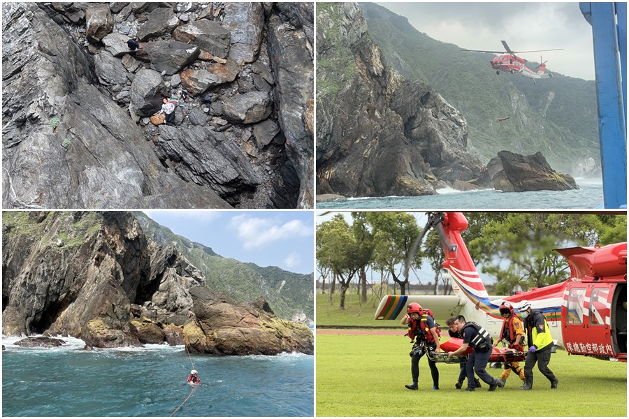 影音/婦人攀登烏岩角墜落礁岩 陸海空聯手救援送醫