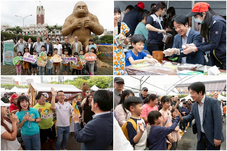 出席「凱道農玩節 Good R Good Day」　賴清德與小朋友製作麻糬