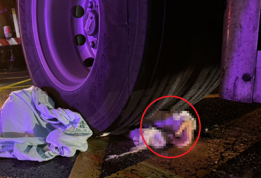 埔里死亡車禍！19歲女騎機車遭大貨車輾壓　露出一隻手當場喪命