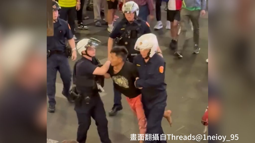 北市遊民西門町持美工刀閒晃嚇壞遊客拒繳械　警強勢壓制帶回