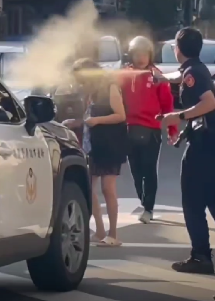 板橋婦人持雙刀路上奔跑揮舞！　警方噴辣椒水壓制送醫