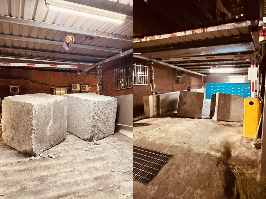 三重社區土地糾紛！討嘸過路金　地主吊巨石堵車道