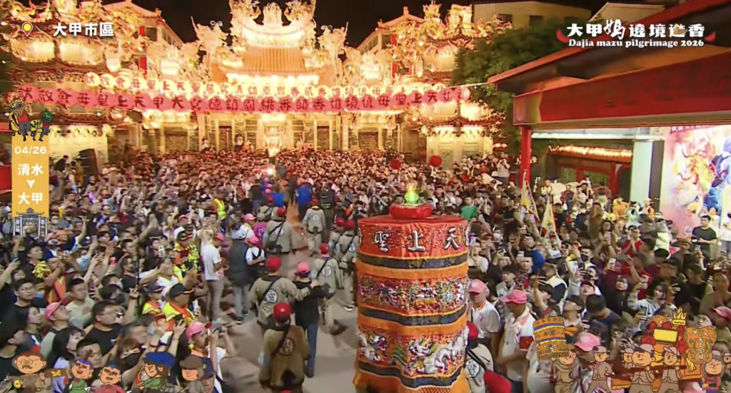 大甲擠爆！廟方估80萬人湧入　媽祖凌晨1:21回鑾再破最晚紀錄